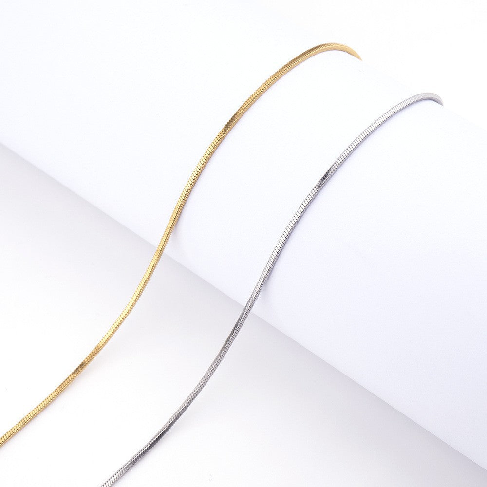 Thin Snake Chain Necklace – Elegant Stainless Steel Jewellery for Women